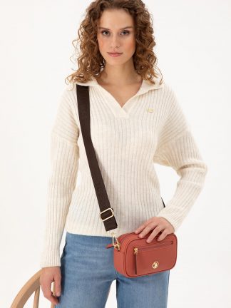 کیف دوشی زنانه گلبهی یو اس پولو