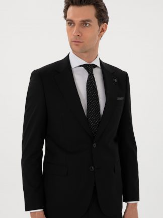 کت و شلوار مردانه مشکی کاشارل