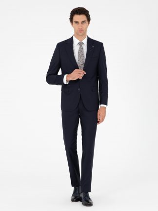 کت و شلوار مردانه سرمه ای کاشارل