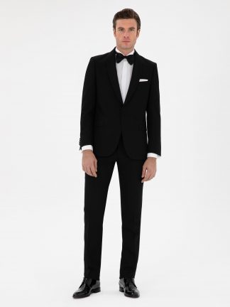 کت و شلوار مردانه مشکی کاشارل