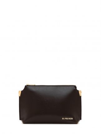 کیف دوشی زنانه قهوه ای یو اس پولو