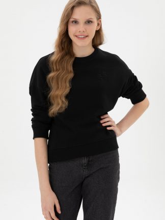 سویشرت زنانه مشکی یو اس پولو