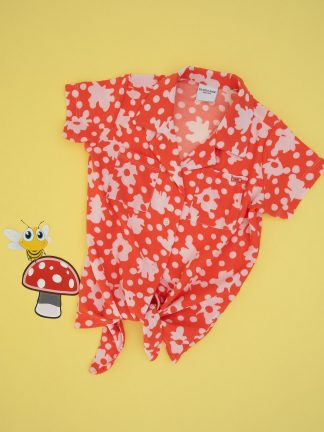 شومیز دخترانه گل انار یو اس پولو