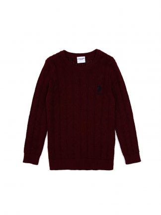 پلیور پسرانه زرشکی یو اس پولو