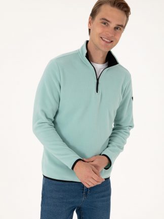 سویشرت مردانه نعنایی یو اس پولو