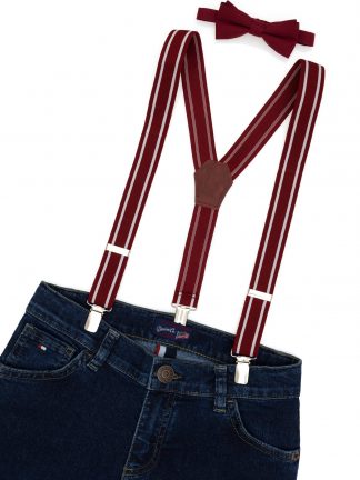 ساسپندر پسرانه زرشکی یو اس پولو
