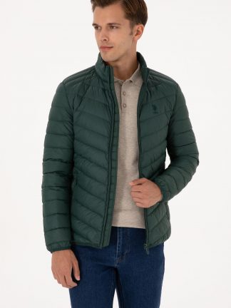 کاپشن مردانه سبز تیره یو اس پولو