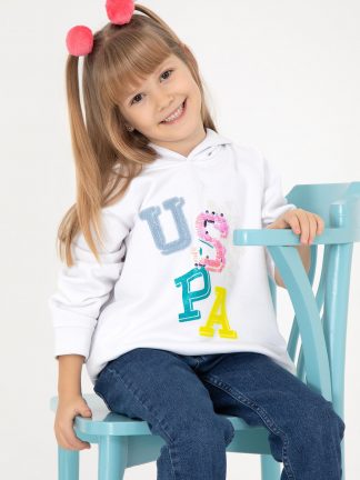 هودی دخترانه سفید یو اس پولو