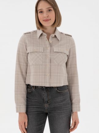 شومیز زنانه طوسی یو اس پولو