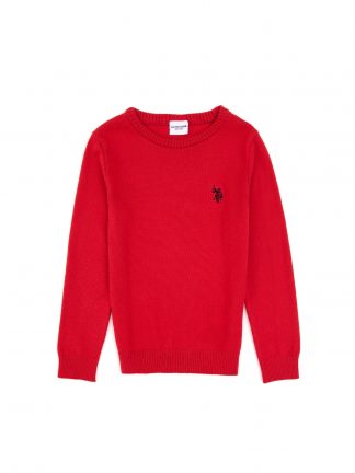 پلیور دخترانه قرمز یو اس پولو