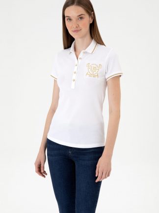 پولوشرت زنانه سفید یو اس پولو