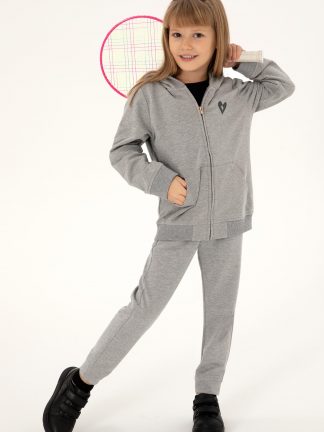 هودی دخترانه خاکی ملانژ یو اس پولو