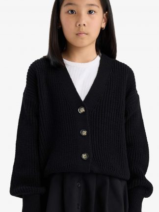 ژاکت دخترانه مشکی دفکتو