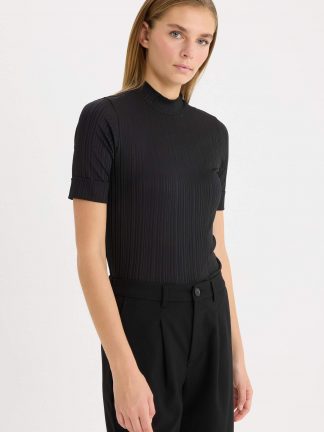 تیشرت زنانه مشکی دفکتو