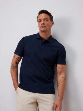 پولوشرت مردانه سرمه ای دفکتو