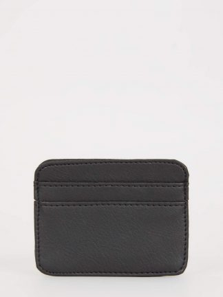 کیف پول و کارت مردانه مشکی دفکتو