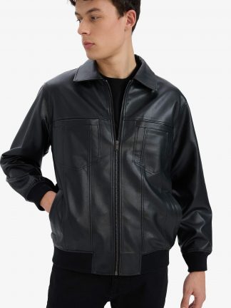 کاپشن مردانه مشکی دفکتو