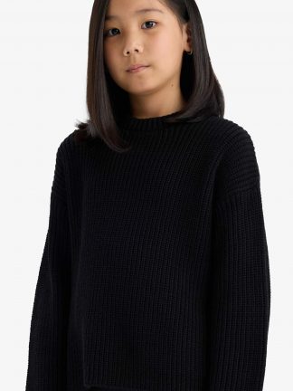 پلیور دخترانه مشکی دفکتو