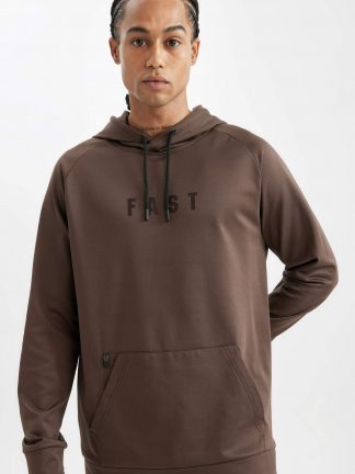 هودی مردانه قهوه ای روشن دفکتو