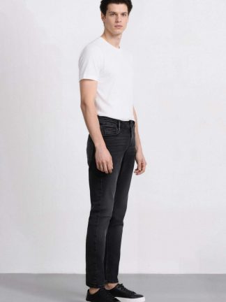 شلوار جین مردانه خاکستری تیره دفکتو