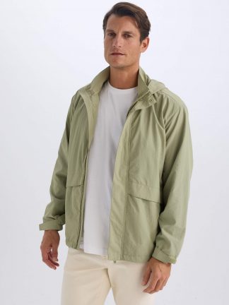 کاپشن مردانه خاکی روشن دفکتو