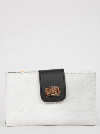 کیف پول زنانه سفید دفکتو