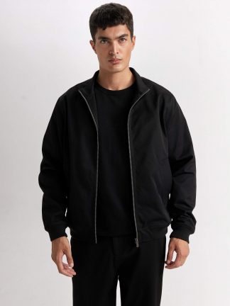 کاپشن مردانه مشکی دفکتو