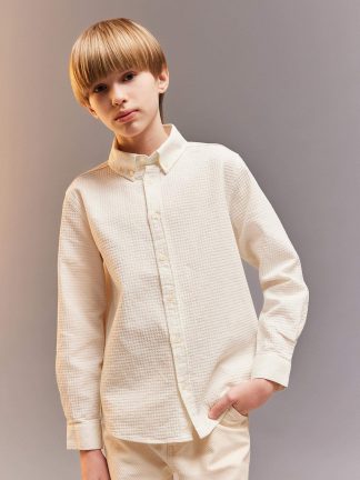 پیراهن پسرانه بژ دفکتو