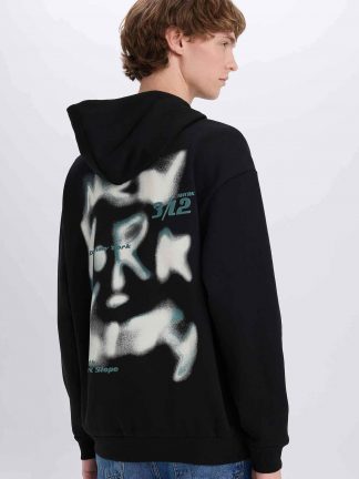 هودی مردانه مشکی دفکتو