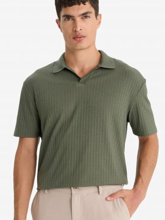 پولوشرت مردانه خاکی دفکتو