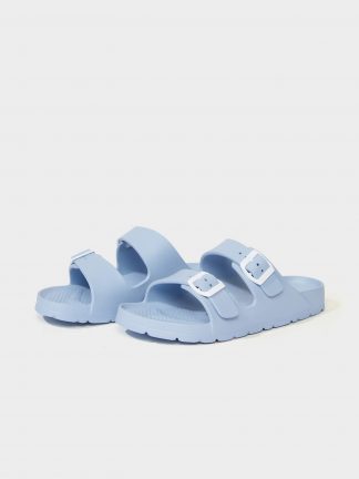 دمپایی زنانه آبی روشن دفکتو