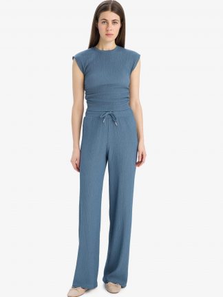 شلوار زنانه نیلی تیره دفکتو