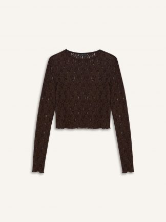 بلوز زنانه قهوه ای دفکتو