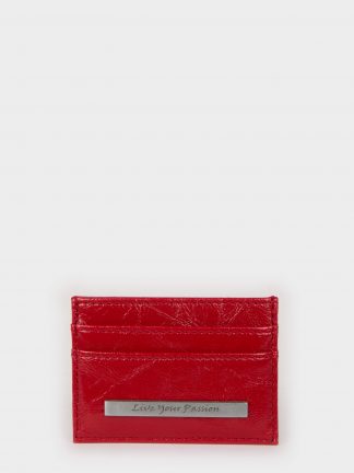 کیف پول و کارت زنانه قرمز دفکتو