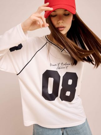 تیشرت زنانه سفید دفکتو