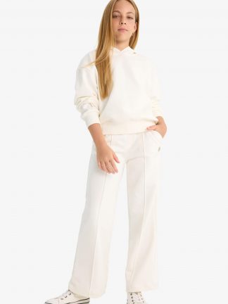 شلوار راحتی دخترانه بژ دفکتو