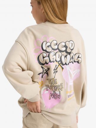 سویشرت دخترانه بژ دفکتو