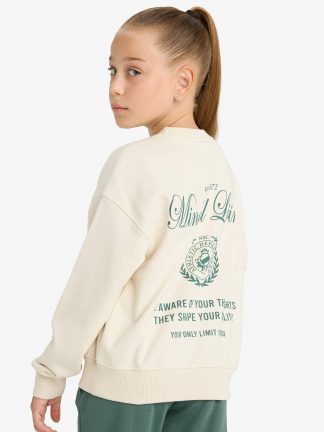 سویشرت دخترانه بژ دفکتو