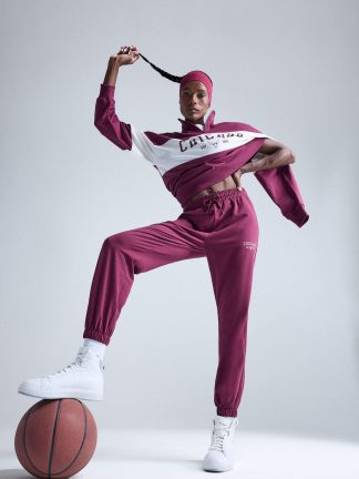 شلوار جاگر زنانه زرشکی دفکتو