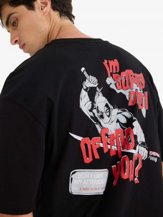 تی شرت مردانه مشکی دفکتو