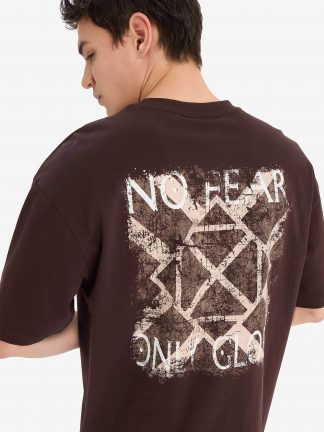 تی شرت مردانه قهوه ای دفکتو