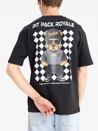 تی شرت مردانه مشکی دفکتو