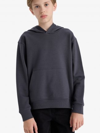 هودی پسرانه خاکستری تیره دفکتو