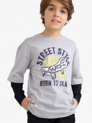 تی شرت آستین بلند پسرانه دفکتو