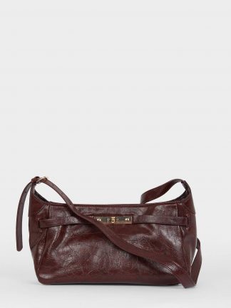 کیف دوشی زنانه زرشکی دفکتو