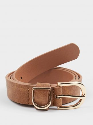 کمربند زنانه قهوه ای دفکتو