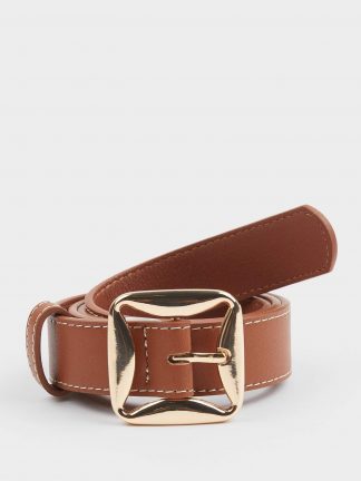 کمربند زنانه قهوه ای دفکتو