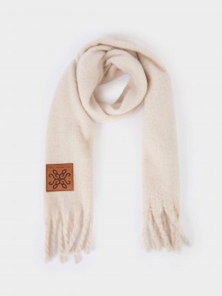 شال بافت زنانه بژ دفکتو