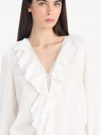 بلوز زنانه بژ دفکتو