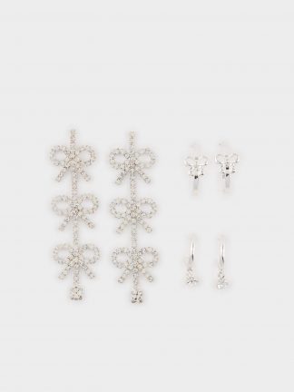 گوشواره زنانه نقره ای دفکتو